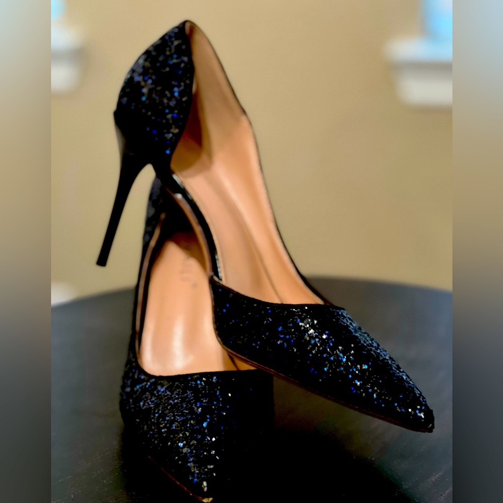 Annaili Blue Sparkling Shoes